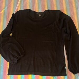 Black Crewneck Sweater with cute sleeves